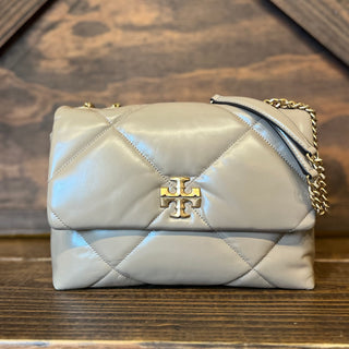 TORY BURCH Kira Diamond Quilt Beige Napa Leather Crossbody