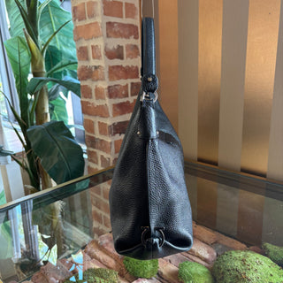SALVATORE FERRAGAMO Black Tortoise Hobo Bag Fanisa