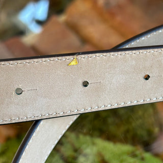 TORY BURCH Miller Crystal-Embellished Green Leather Belt Large