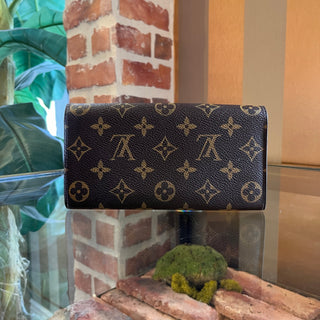 LOUIS VUITTON Sarah LV Monogram Brown Coated Canvas  Wallet