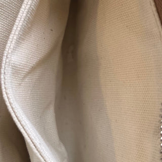 GIVENCHY Metallic Silver Beige Leather Dutton Pouch