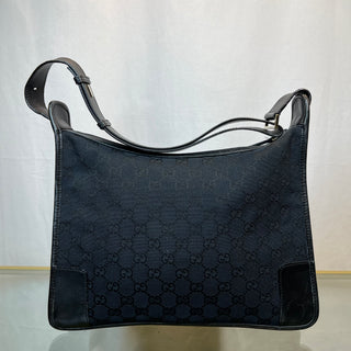 GUCCI GG Supreme Web Black Shoulder Bag