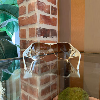 DIOR Gaucho White Acetate Shield Sunnies