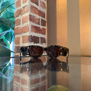 DIOR DiorNuit S1F Tortoise Shell Acetate Square Sunglasses