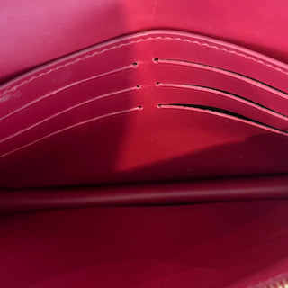 LOUIS VUITTON Flore Wallet Fuchsia Monogram Chain Crossbody