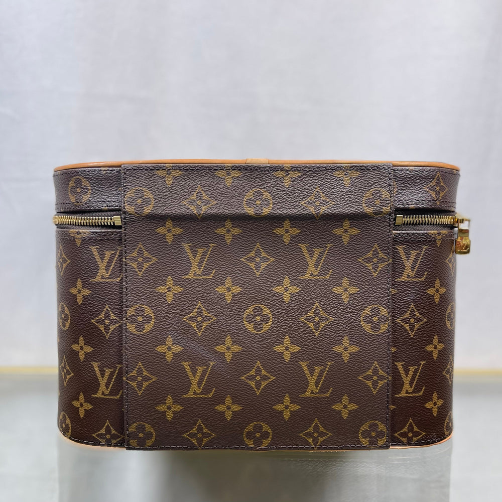 LOUIS VUITTON Nice Vanity Case Brown Monogram Canvas Top Handle