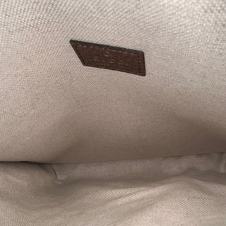 GUCCI Neo Vintage Flap Messenger  Beige GG Supreme Monogram Web Crossbody Bag