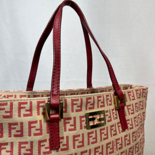 FENDI Zucchino Red Mini Tote