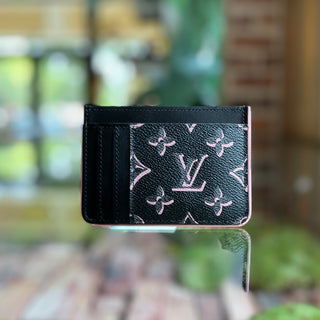 LOUIS VUITTON Fall For You LV Side-Up Black Monogram Canvas Card Holder