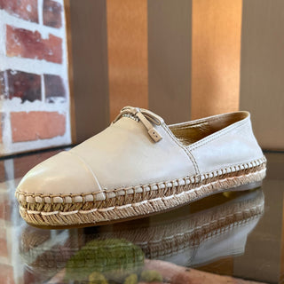 PRADA Beige Leather Espadrille SZ 36 (US 6)