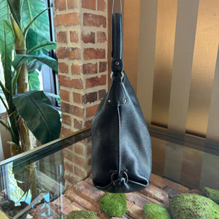 SALVATORE FERRAGAMO Black Tortoise Hobo Bag Fanisa