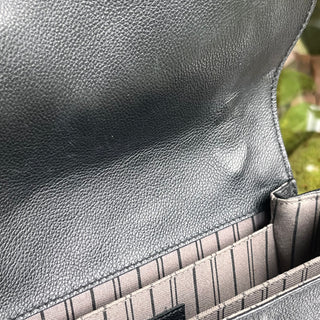 LOUIS VUITTON Pochette Metis Empreinte Black Leather Shoulder Bag