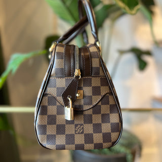 LOUIS VUITTON Duomo Damier Ebene Brown Canvas Satchel Bag