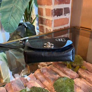 CHANEL CC Logo Eyelet Black Calfskin Belt Bag