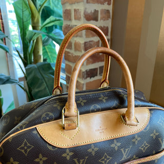 LOUIS VUITTON Deauville Brown Monogram Canvas Satchel
