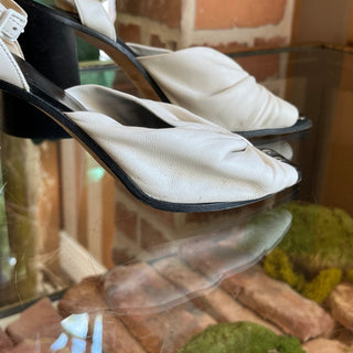 JIMMY CHOO Jasie 85 Latte Calfskin Leather Sandals SZ37(7US)