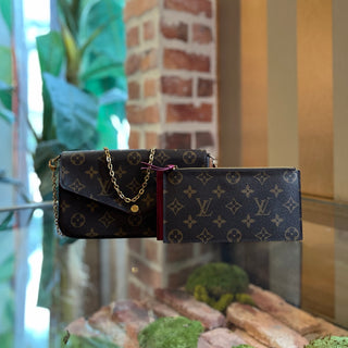 LOUIS VUITTON Felicie Pochette Brown Monogram Canvas Crossbody