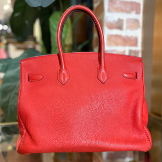 HERMES Birkin 35 Rouge Casaque Togo