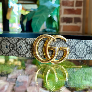 GUCCI Supreme Black GG Canvas Reversible Belt 110/44(16US)