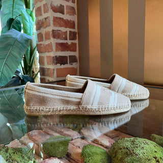 TORY BURCH Double T Jacquard Camello Espadrilles SZ 8