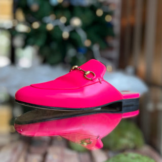 GUCCI Princetown Pink Calfskin Womens Slippers SZ36(6US)