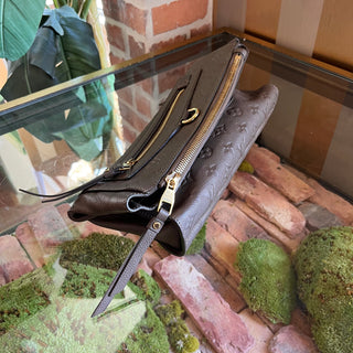 LOUIS VUITTON Petillante Empriente Brown Leather Clutch