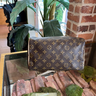 LOUIS VUITTON Speedy 25 Brown Monogram Canvas Satchel