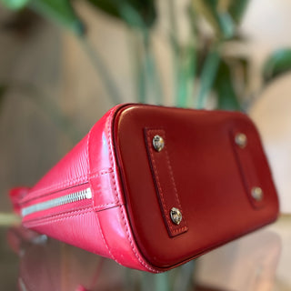 LOUIS VUITTON Red Epi Leather Alma BB