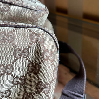 GUCCI Piston Lock GG Monogram Canvas Backpack