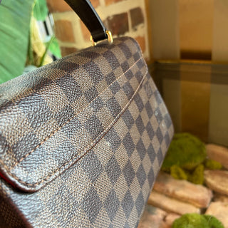 LOUIS VUITTON Croisette Brown Damier Ebene Top Handle Bag