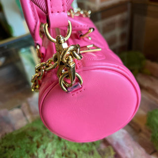 LOUIS VUITTON Bubblegram Papillon BB Dragon Fruit Monogram Leather Satchel Bag