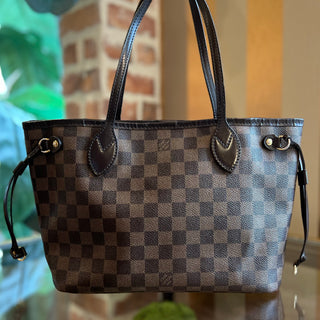 LOUIS VUITTON Neverfull PM Brown Damier Ebene Canvas Tote Bag