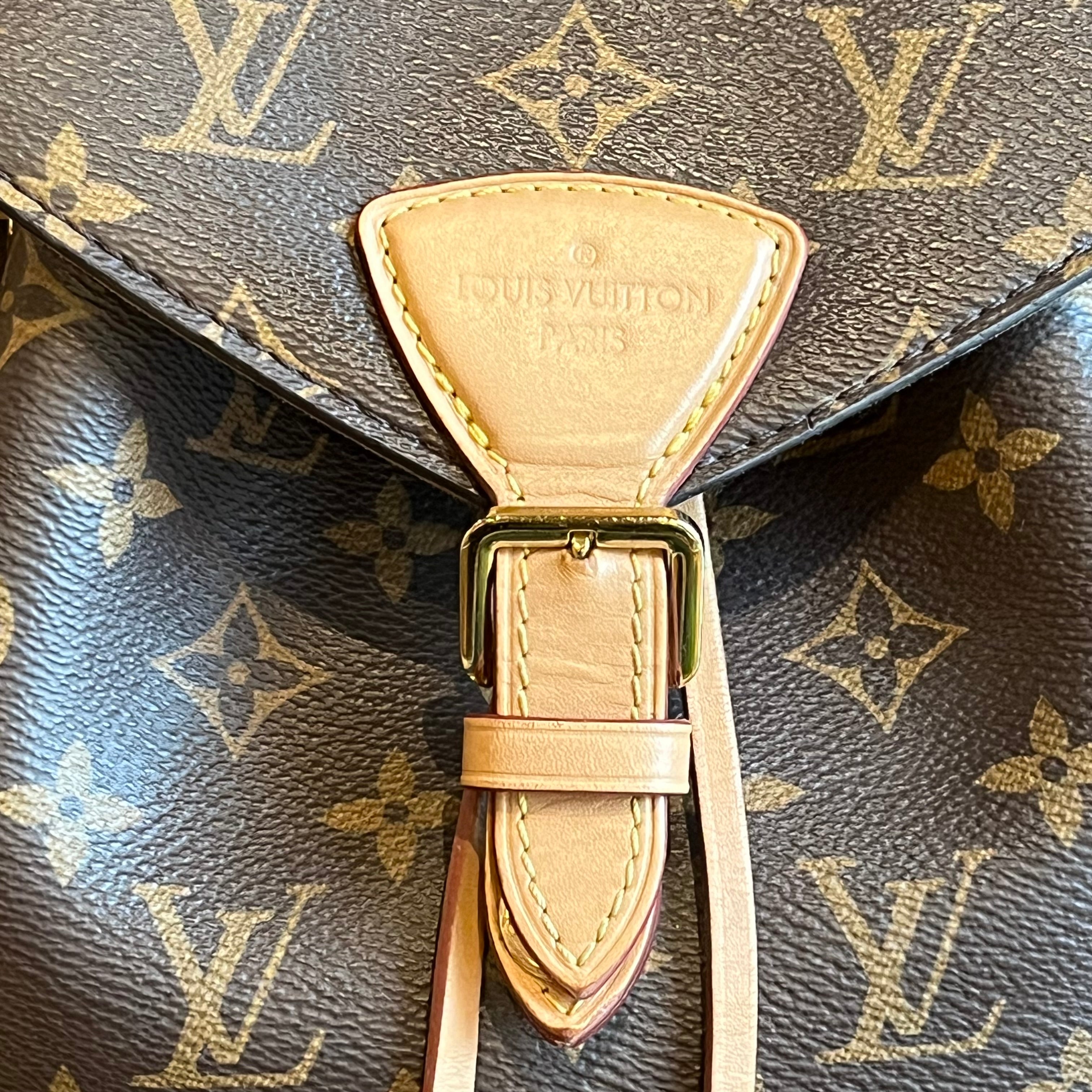 Louis Vuitton Montsouris Backpack BB in Coated Canvas with Gold