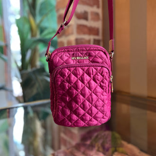 MZWALLACE Metro Raspberry Pink Nylon Crossbody