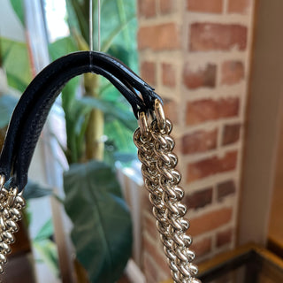 GUCCI Medium Soho Chain Black Pebbled Calfskin Leather Shoulder Bag