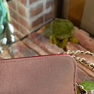 CHANEL East West Flap Brown Lambskin Wave Stitch Shoulder bag