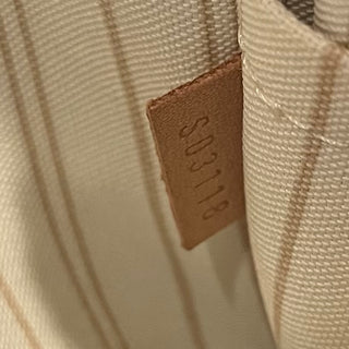 LOUIS VUITTON Neverfull Damier Azur Canvas Pochette