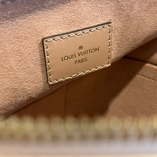 LOUIS VUITTON V MM Beige Rose Creme Monogram Empreinte Leather Tote Bag