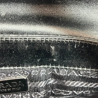 PRADA Black Satin Mini Crossbody Bag