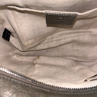 GUCCI Soho Disco Small Pewter Pebbled Leather Shoulder Bag