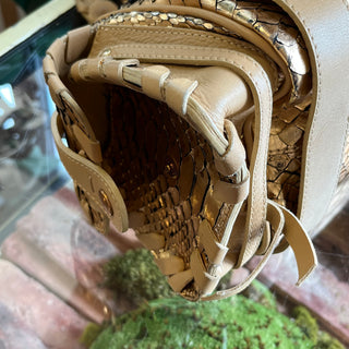 CHLOE Silverado Rose Metallic Python Skin Satchel