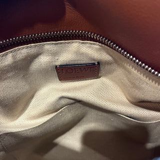 LOEWE Medium Puzzle Brown Classic Calfskin Leather Shoulder Bag