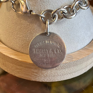 TIFFANY&CO Sterling Silver Return To Tiffany Circle Tag Bracelet