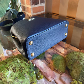 LOUIS VUITTON Capucines BB Colorblock Taurillon Leather Top Handle Bag