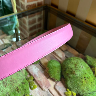 GUCCI Pink Smooth Leather Interlocking G Belt 95/38(10US)