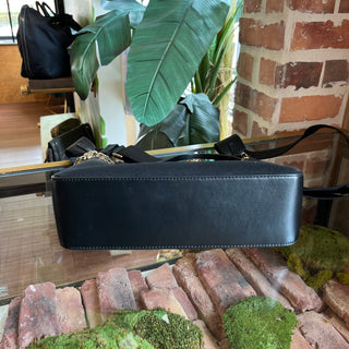 GIVENCHY Black Logo-Printed Canvas Shoulder Bag