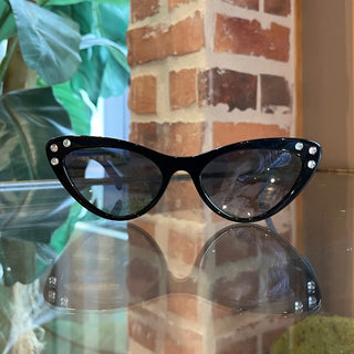 MIUMIU SM05T Black Acetate Cat Eye Sunglasses