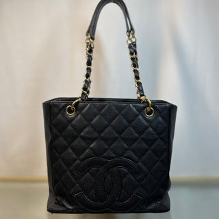 CHANEL Caviar Quilted Black Petit Shopping Tote