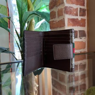 GUCCI Ophidia Beige Ebony GG Supreme Wallet