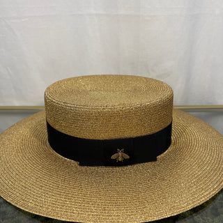 GUCCI Lamé Papier Gold Hat